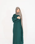 Forest Green Side Wrap Abaya