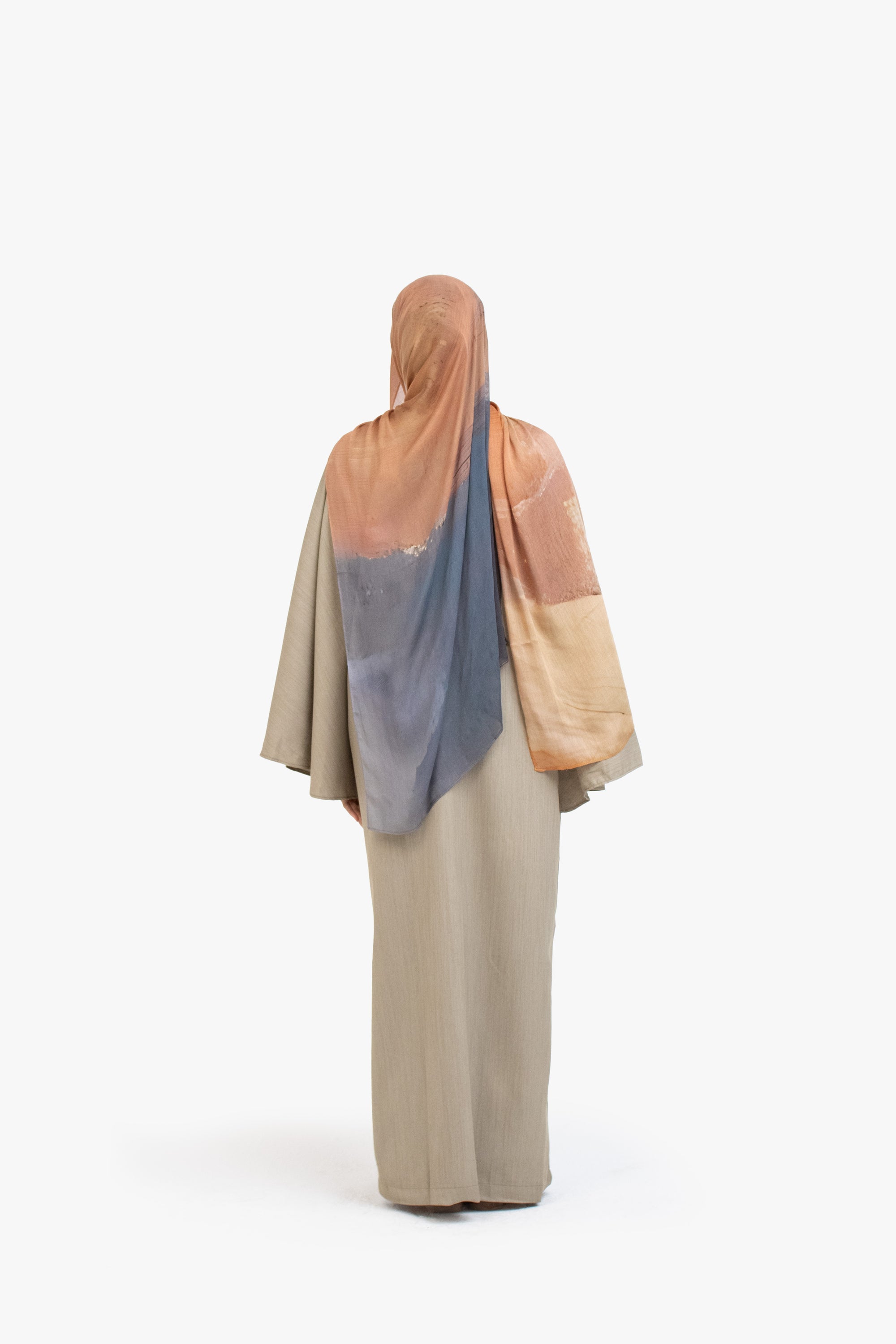 Soft Fern Textured Umbrella Sleeve Abaya