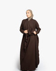 Mocha Waterfall Two-Piece Abaya