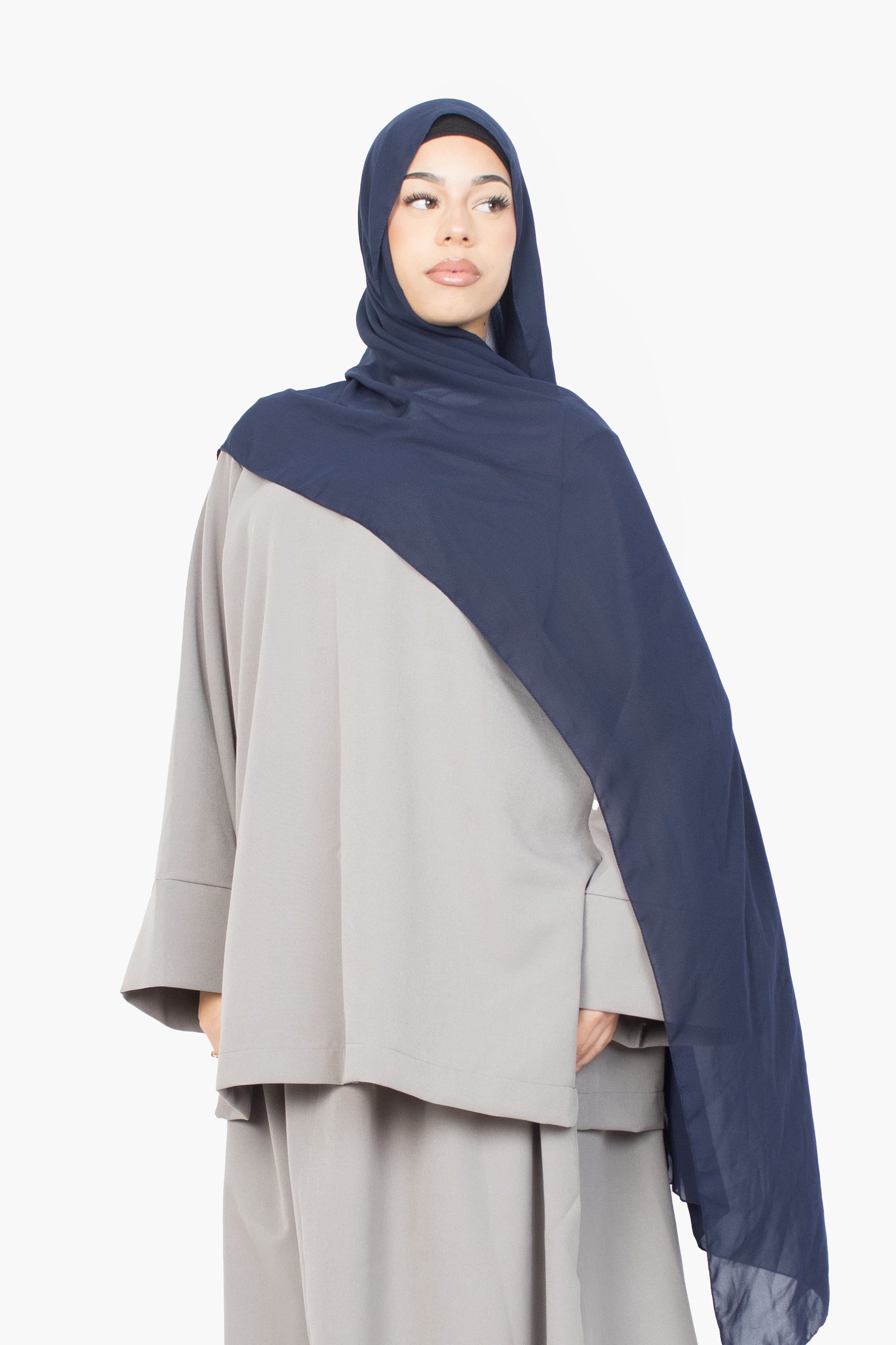 Cloud Grey Two-Piece Abaya