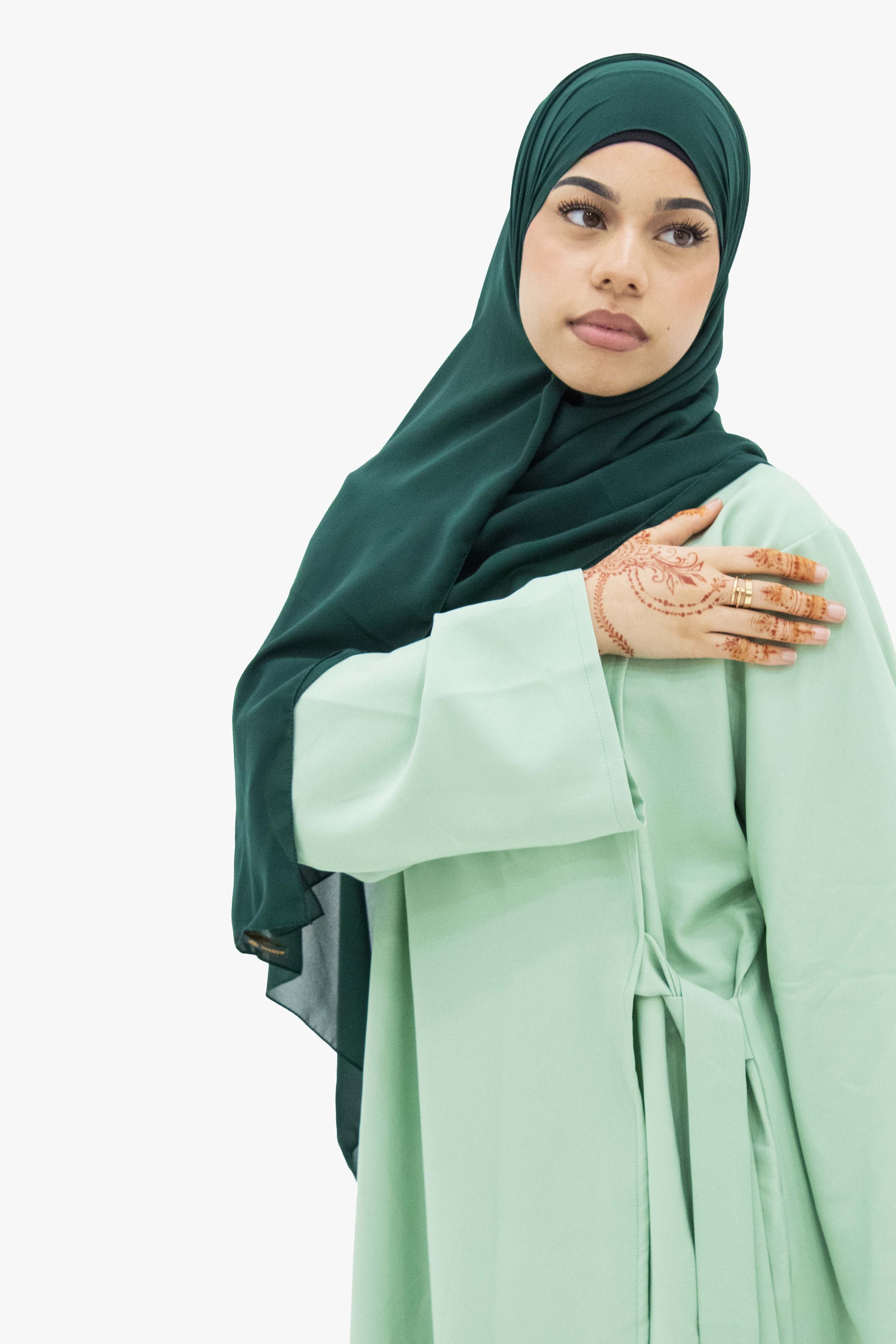 Pistachio Side Wrap Abaya