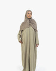 Khaki Mélange Long Shirt Abaya
