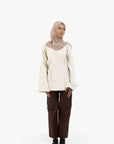 Brown Ribbon Linen Cotton Trousers