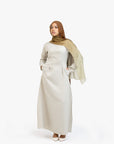 Stone Textured Double Pleat Dress