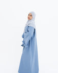 Sky Blue Flower Sleeve Abaya