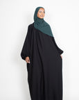 Black Balloon Sleeve Abaya