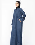 Dark Denim Long Shirt Abaya