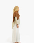 Khaki Textured Tulip Sleeve Top