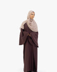Hazelnut Brown Umbrella Sleeve Abaya