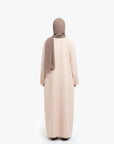 Nude V-Neck Abaya