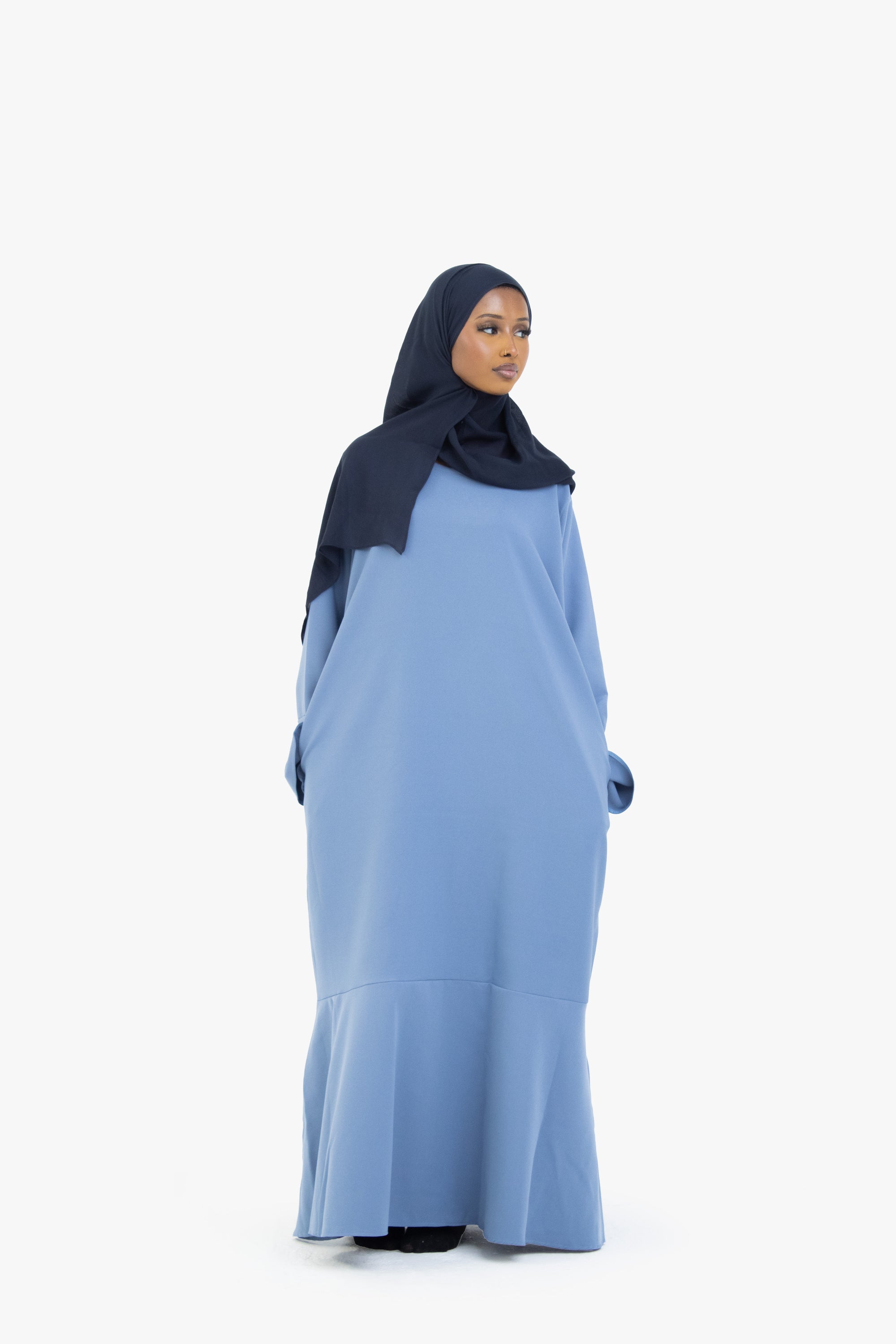 Powder Blue Tulip Sleeve Abaya