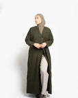 Khaki Abaya Coat