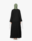 Black Mélange Ribbon Kimono Top