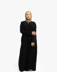 Black V-Neck Abaya