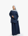 Indigo Textured Two-Piece Abaya