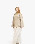 Soft Fern Textured Double Pleat Top