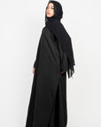 Black Long Shirt Two-Piece Abaya