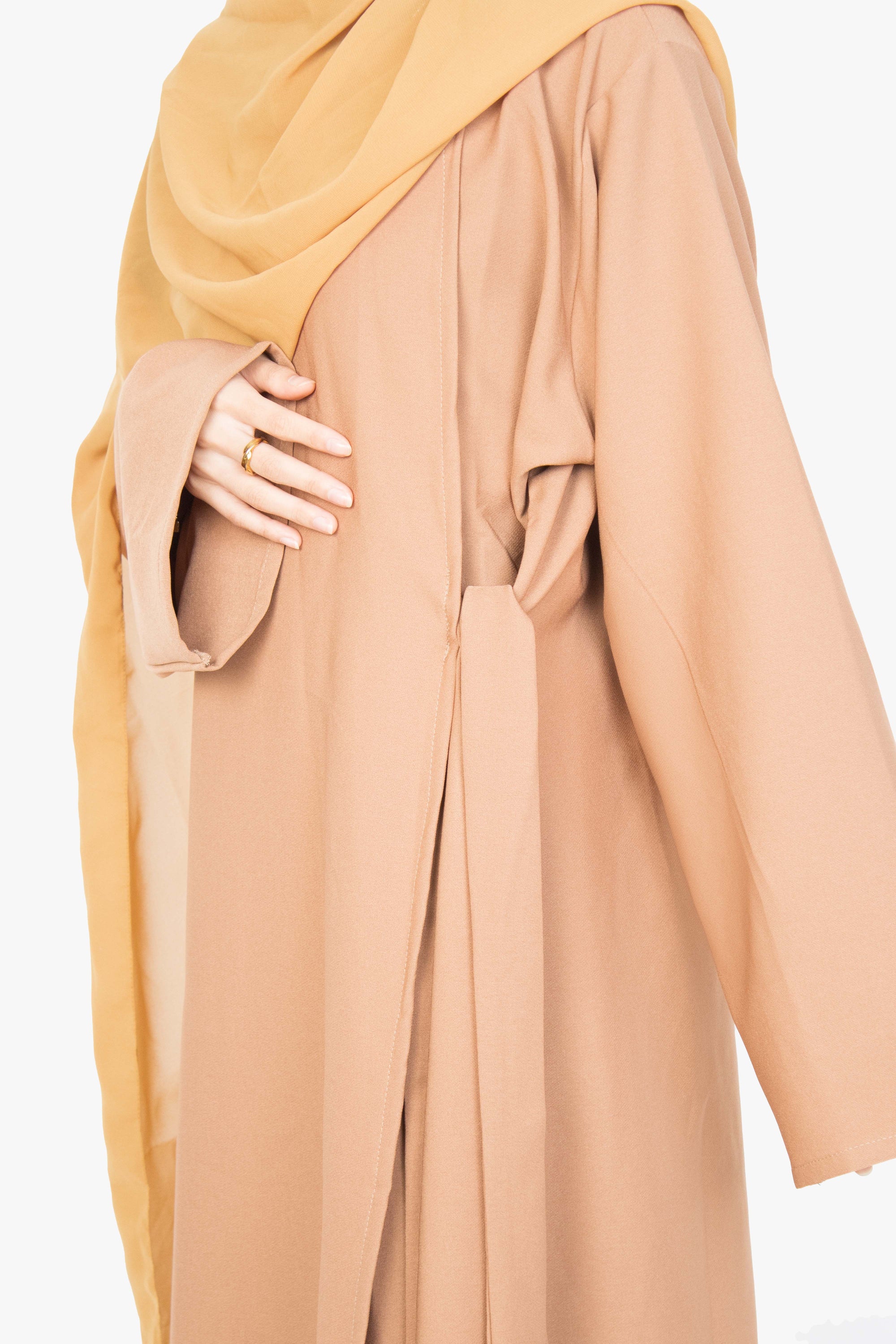 Caramel Side Wrap Abaya
