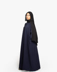 Navy Collar Abaya