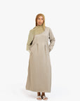 Soft Fern Textured Double Pleat Dress