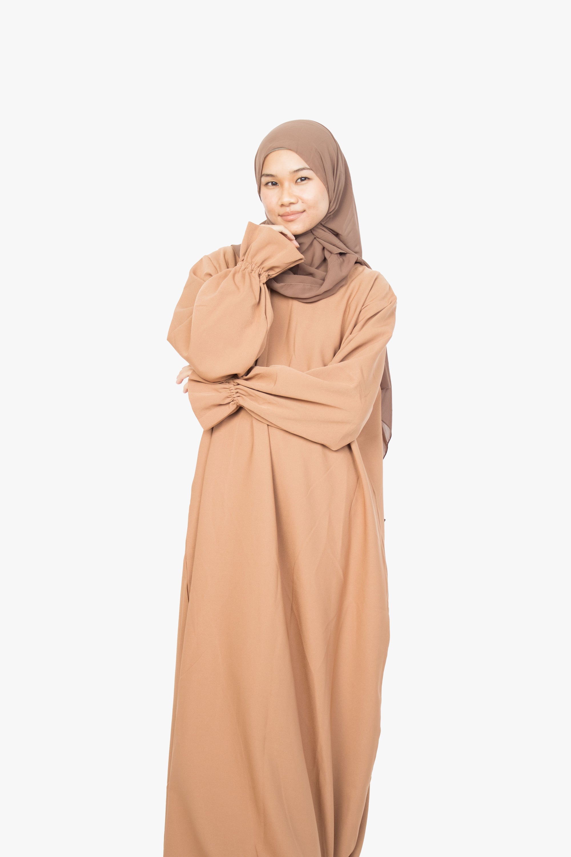 Caramel Poet Sleeve Abaya