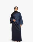 Navy Textured Elasticated Skirt