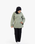 Sage Double Pleat Linen Cotton Top