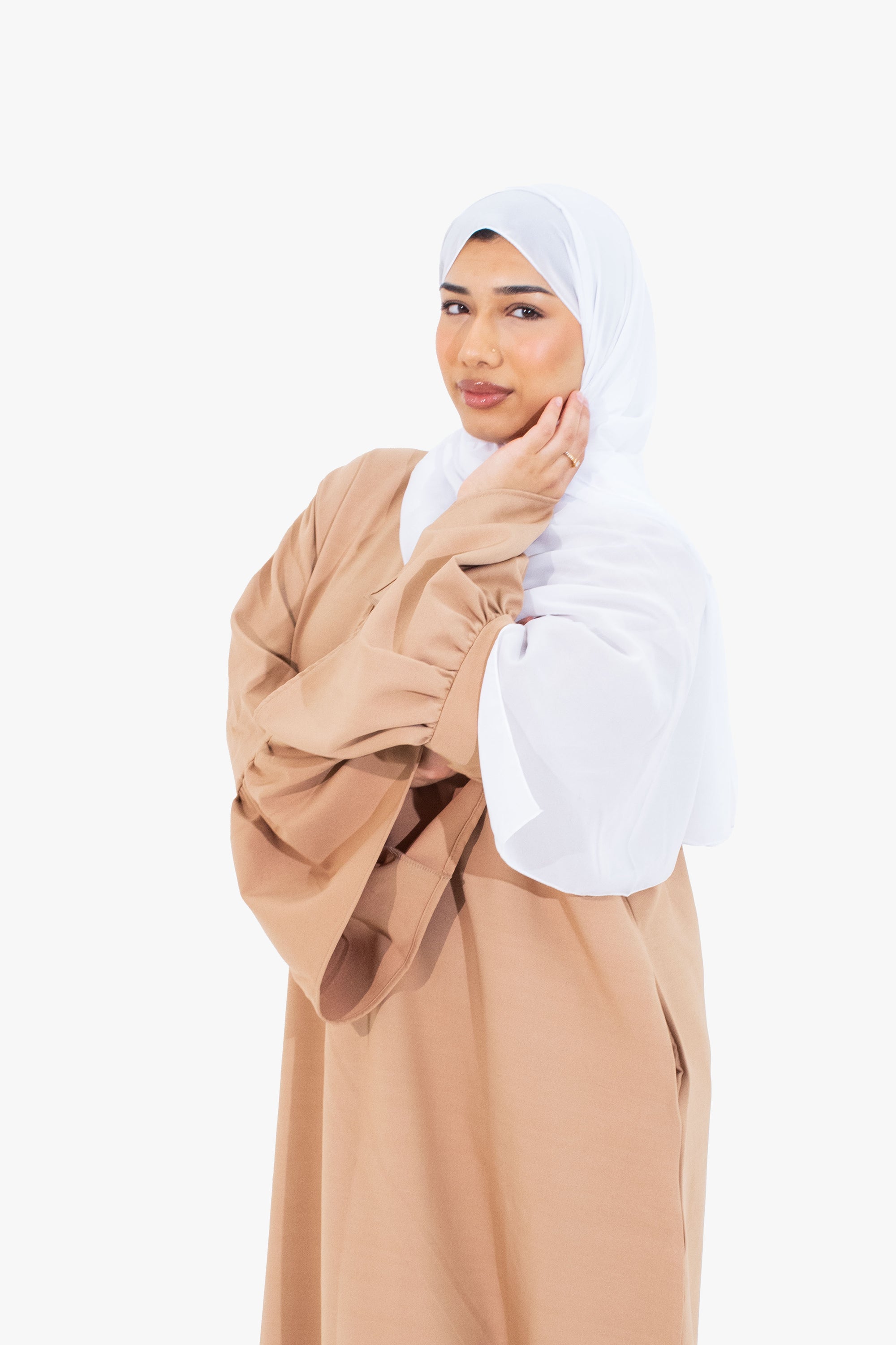 Coffee Bell Sleeve Abaya
