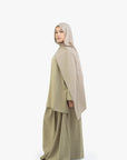 Khaki Mélange Two-Piece Abaya