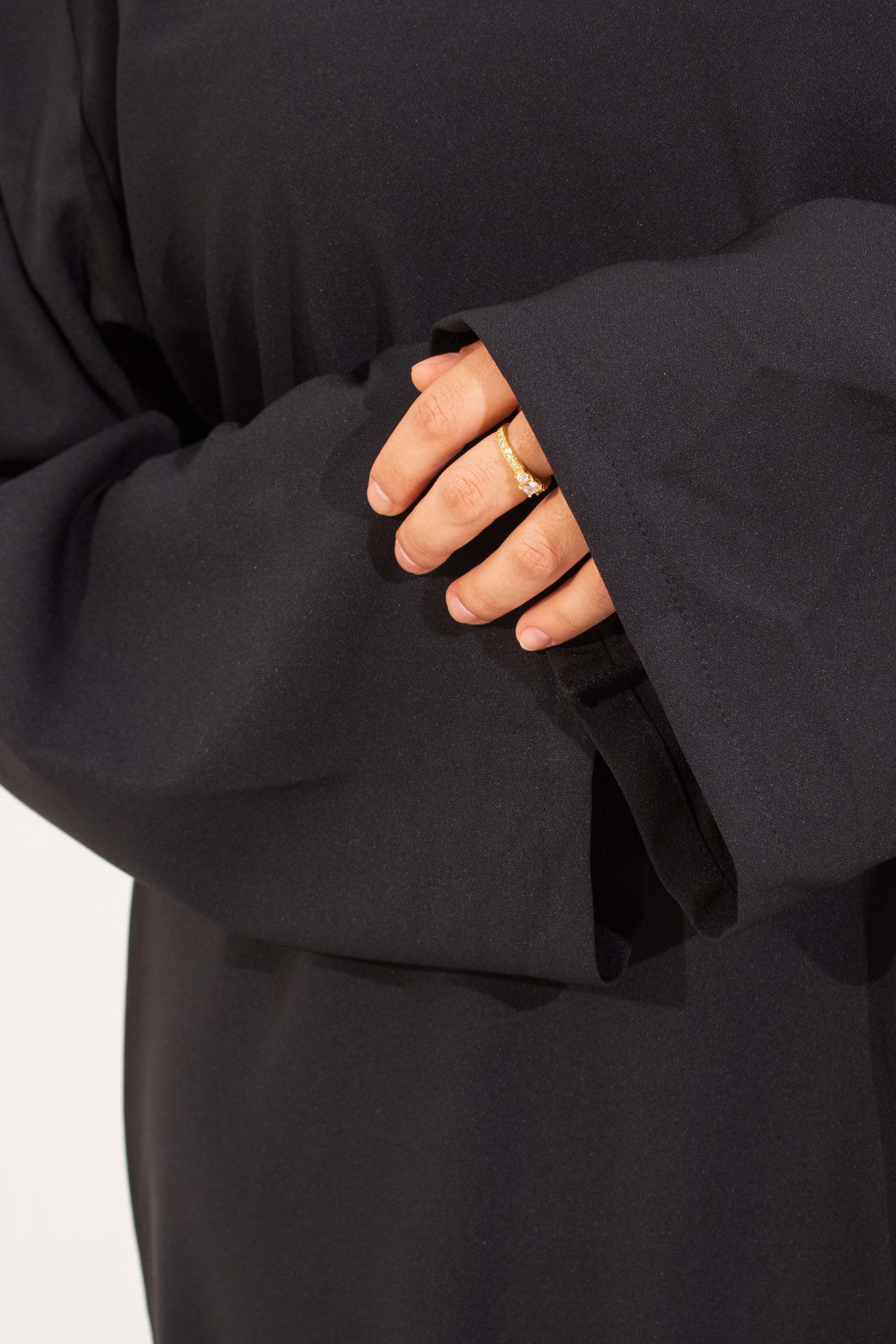 Black Side Wrap Abaya