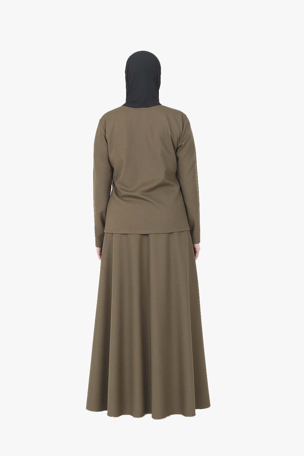 Khaki Eight-Panel Skirt