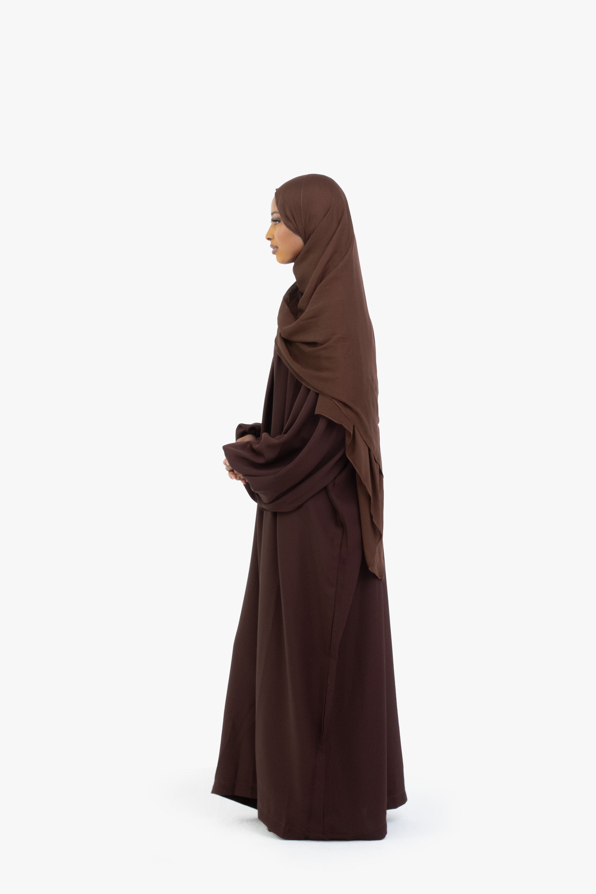 Hazelnut Brown Balloon Sleeve Abaya