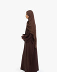 Hazelnut Brown Balloon Sleeve Abaya