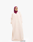 Nude V-Neck Abaya