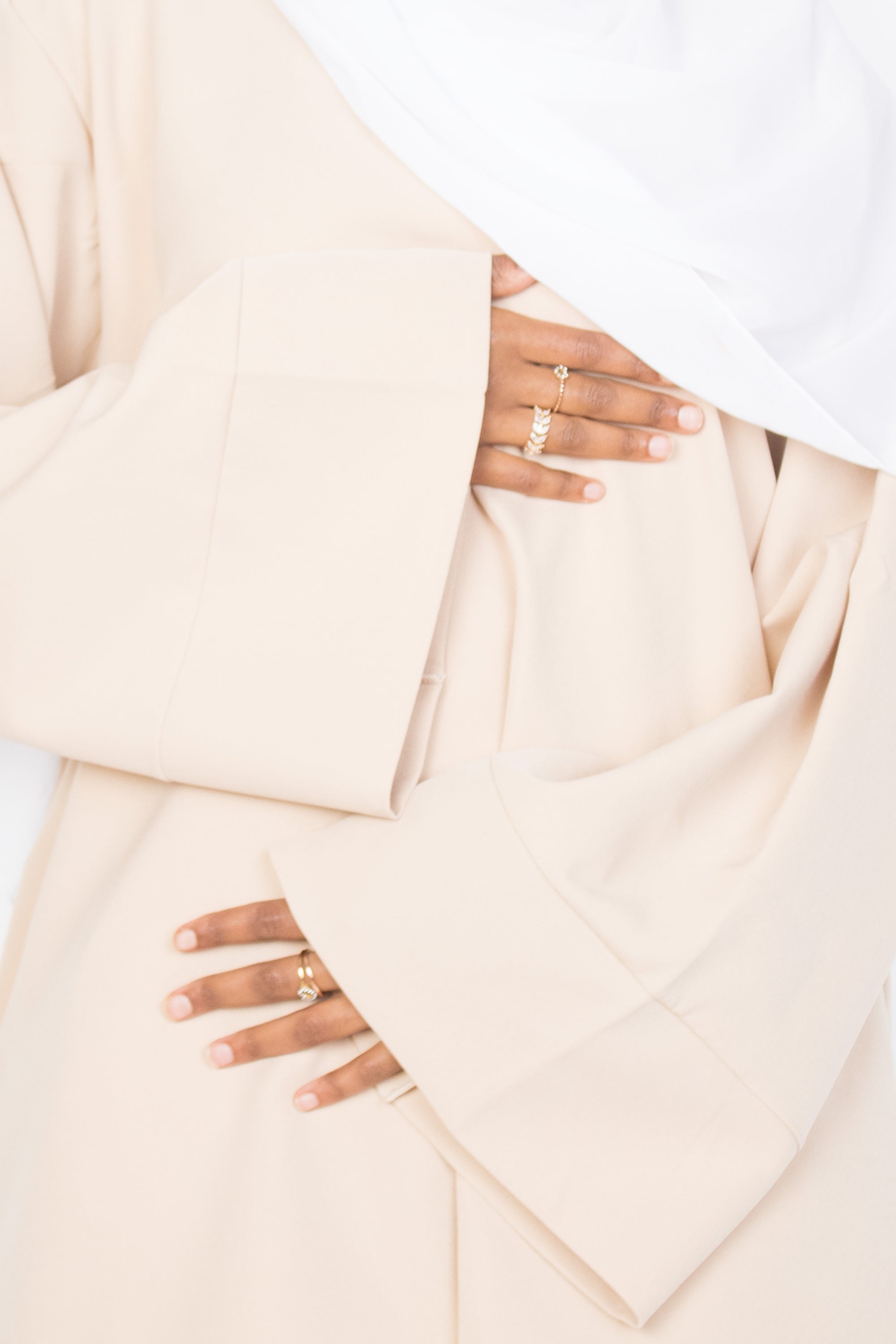 Cream Two-Piece Abaya
