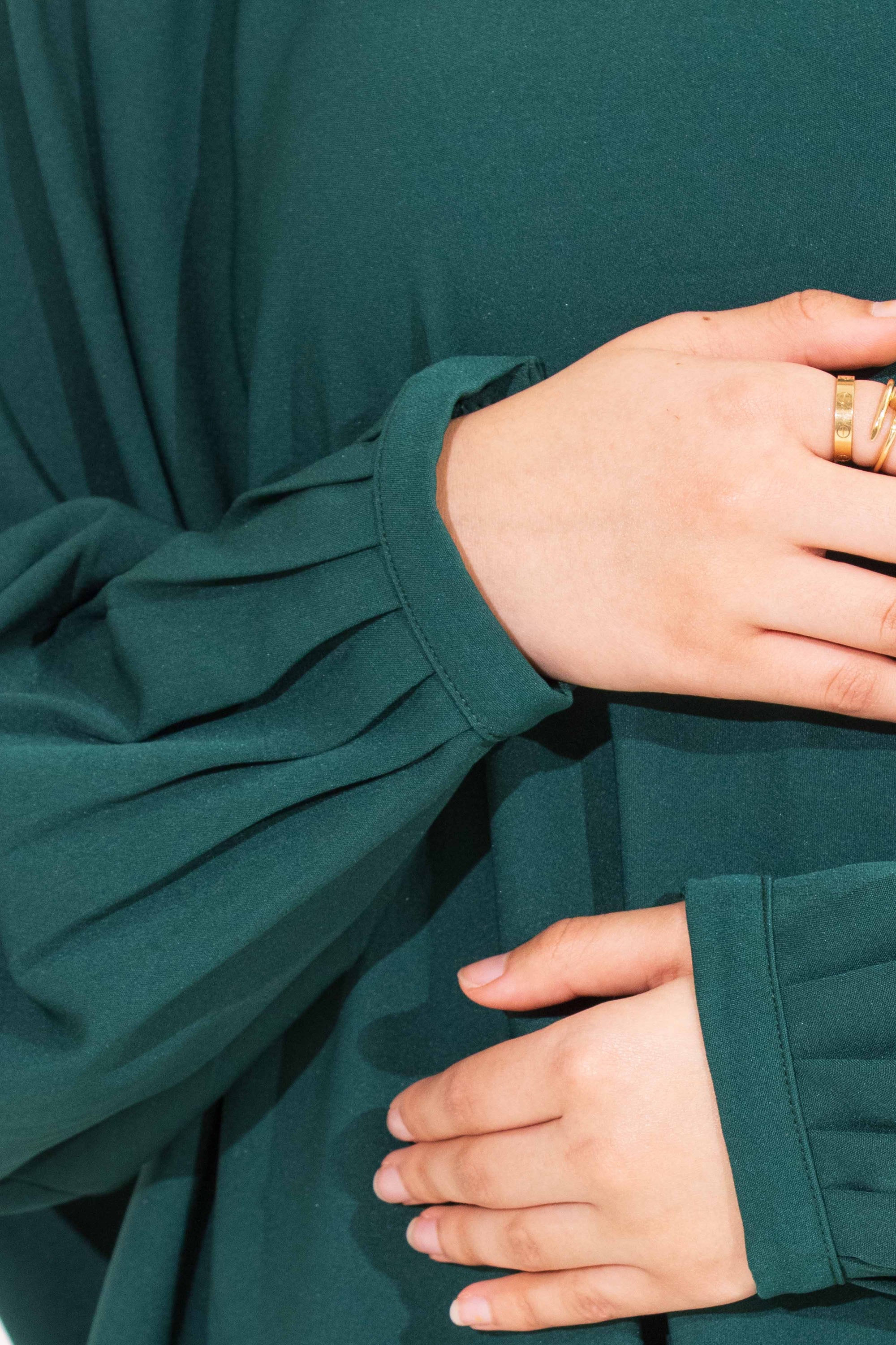 Forest Green Batwing Abaya