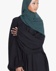 Black Balloon Sleeve Abaya