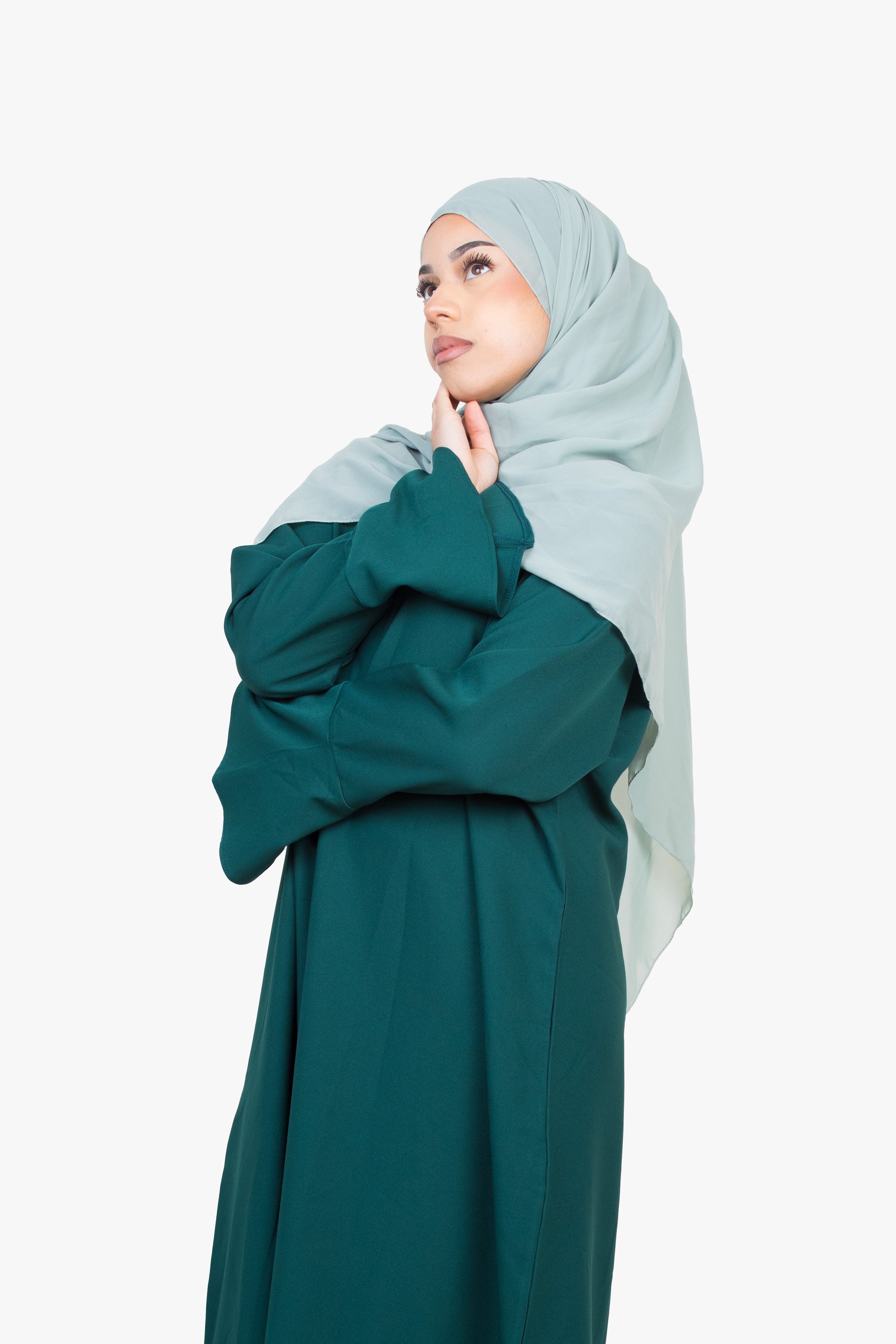 Forest Green Tulip Sleeve Abaya