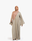 Soft Fern Textured Umbrella Sleeve Abaya
