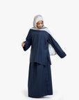 Indigo Textured Two-Piece Abaya