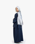 Indigo Textured Two-Piece Abaya