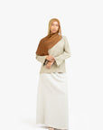 Khaki Textured Tulip Sleeve Top