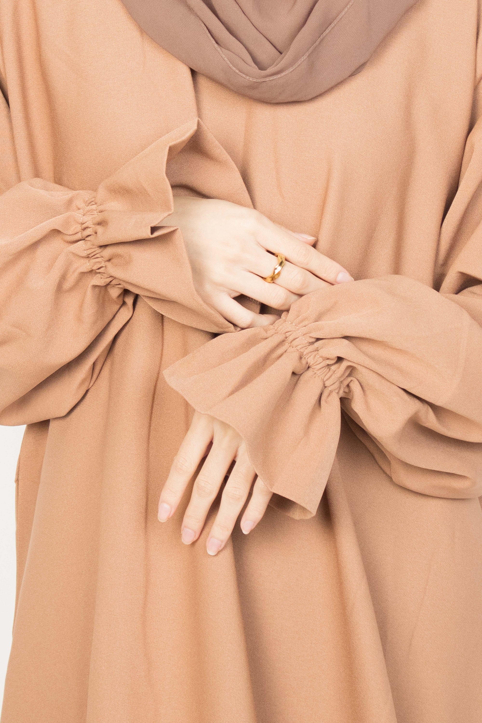 Caramel Poet Sleeve Abaya