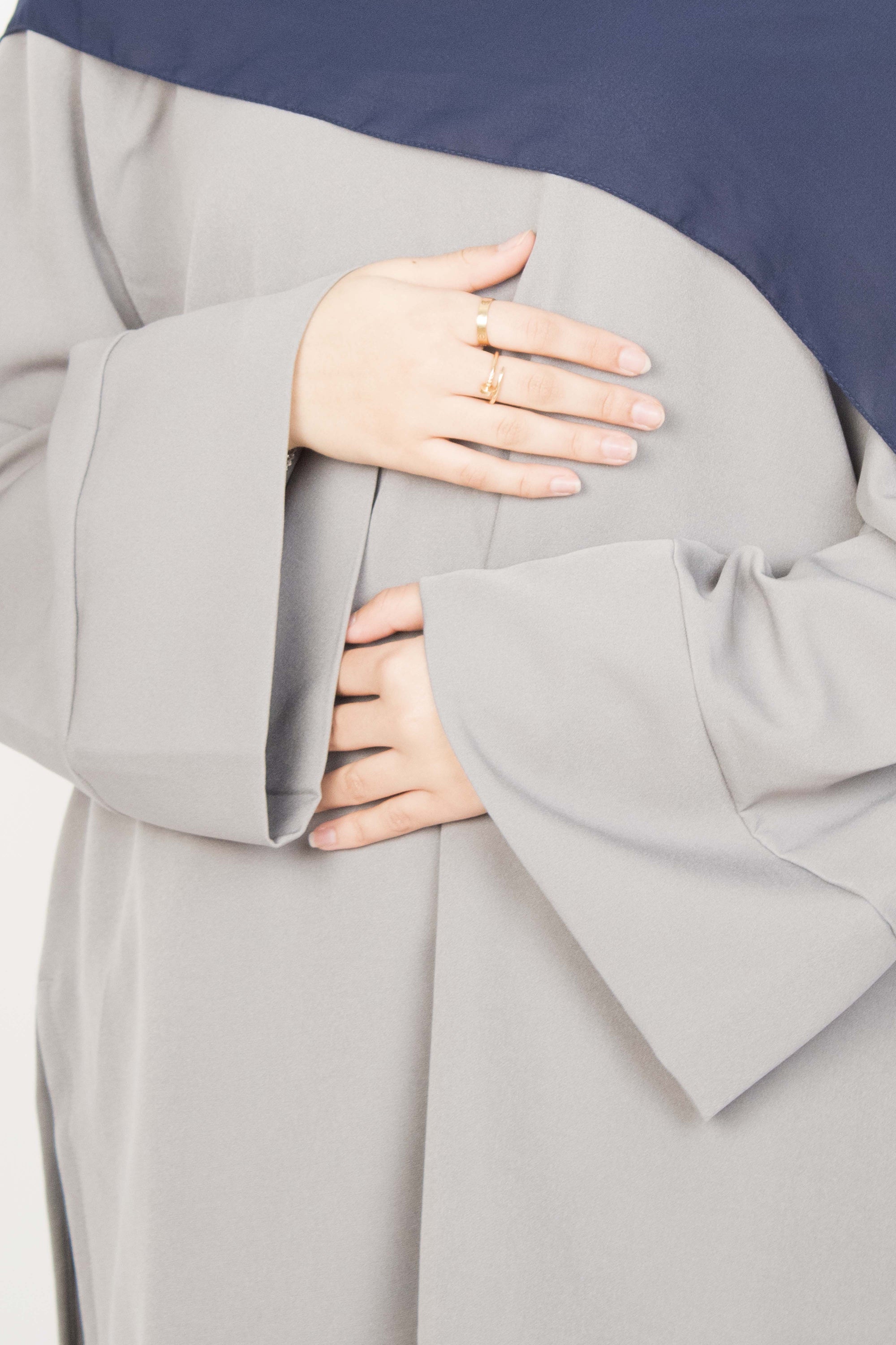 Cloud Grey Two-Piece Abaya