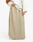 Khaki Textured Elasticated Skirt