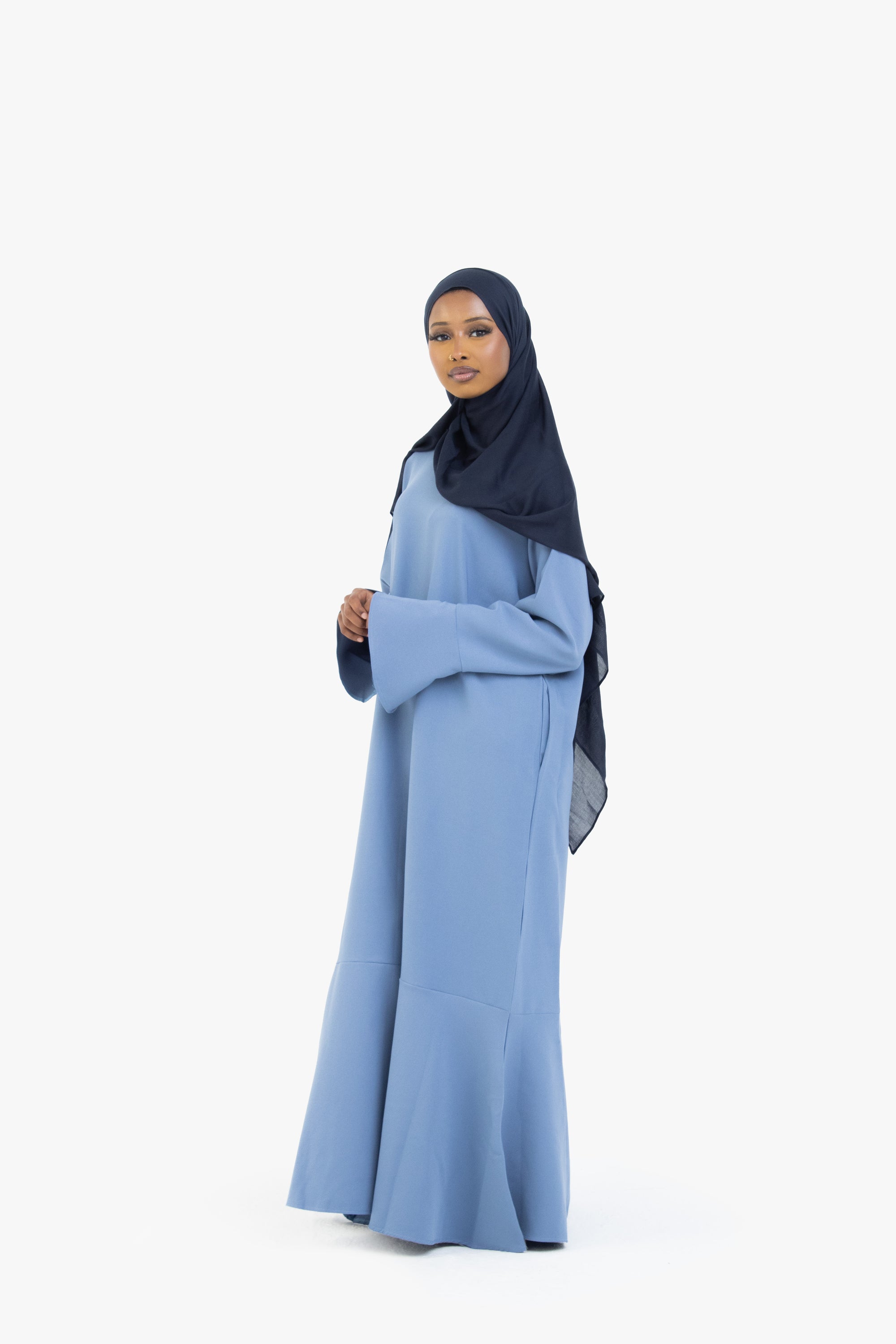 Powder Blue Tulip Sleeve Abaya