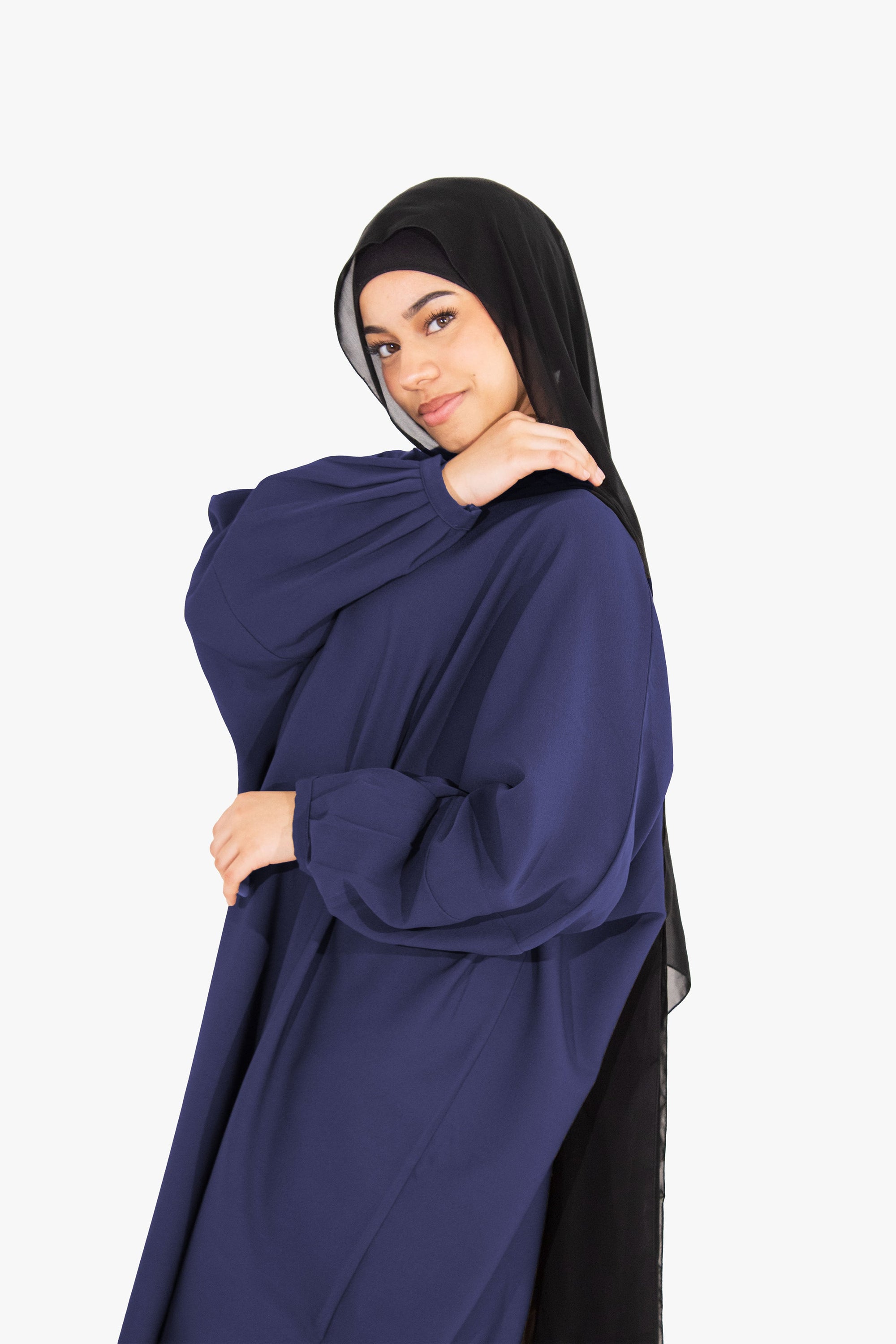 Navy Batwing Abaya