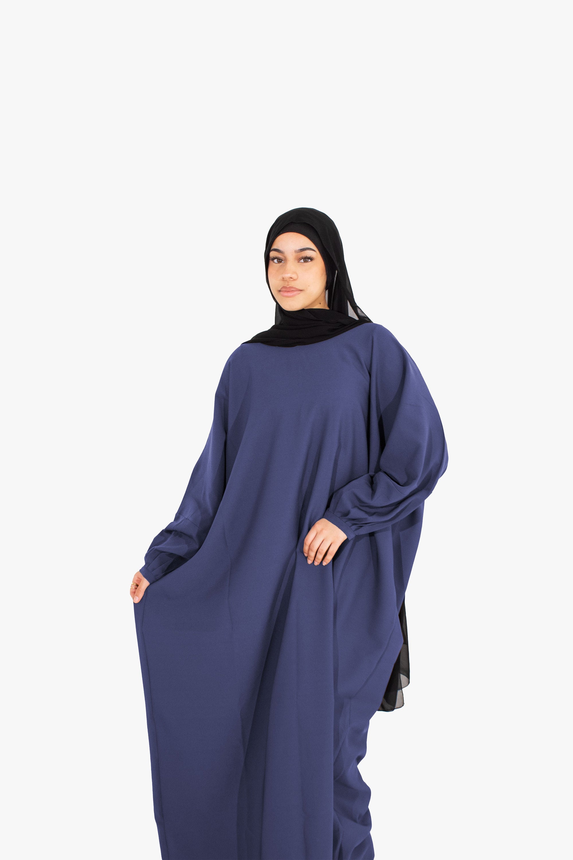 Navy Batwing Abaya