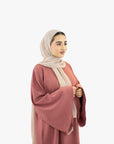 Rose Pink Umbrella Sleeve Abaya