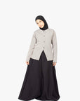 Grey Round Neck Blazer